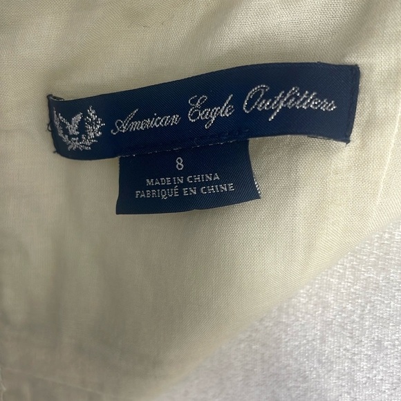 American Eagle Outfitters Cream /Silver Strapless A-line Dress - Picture 6 of 9